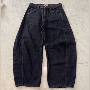 We The Free Charcoal Barrel Denim Pants